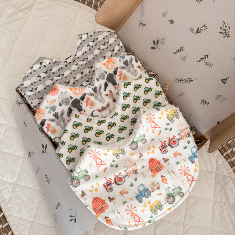 Baby Bib Giftbox | Farm Baby Shower Gift