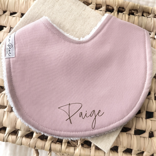 Baby Bib | Solid Pink Sturts Rose