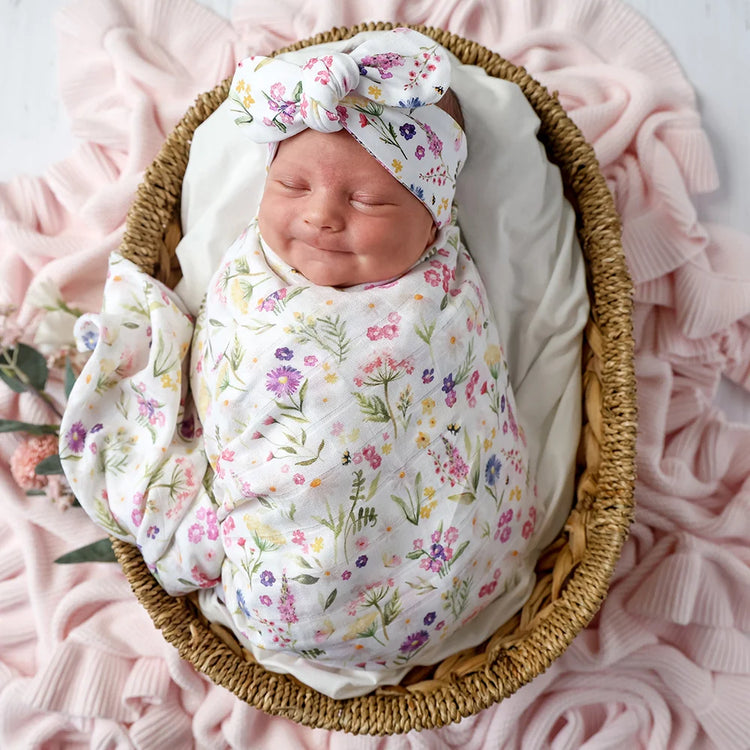 Baby girl Swaddle Muslin Wrap | Gracie