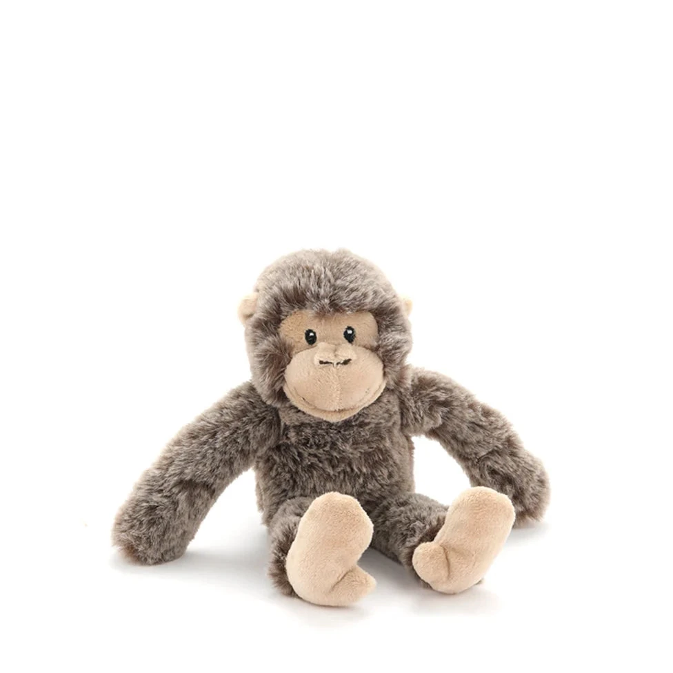 Plush monkey toy on a white background