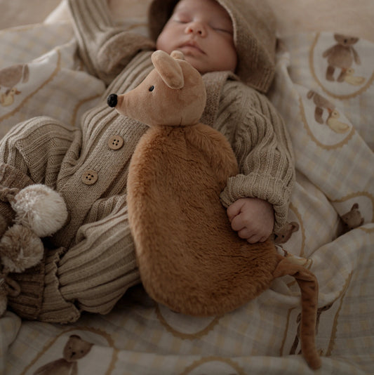 Baby Comforter Toy | ‘Squeak’ the Mouse Pop Ya Tot