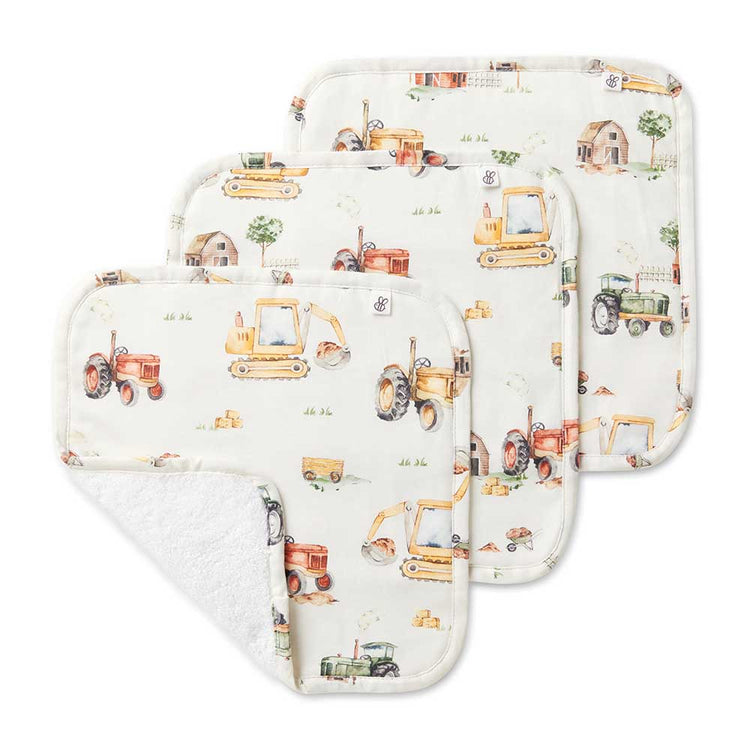Organic Wash Cloths - 3 pack | Diggers & Tractors