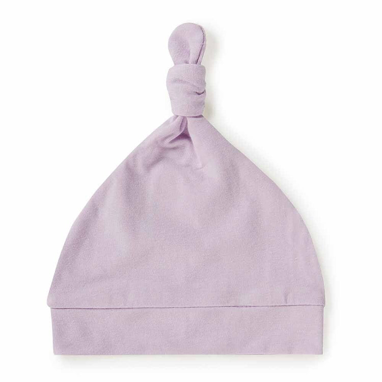 Lilac Organic Knotted Baby Beanie