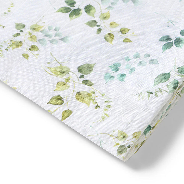 Baby Muslin Wrap - Eden Greenery Leaves | Snuggle Hunny