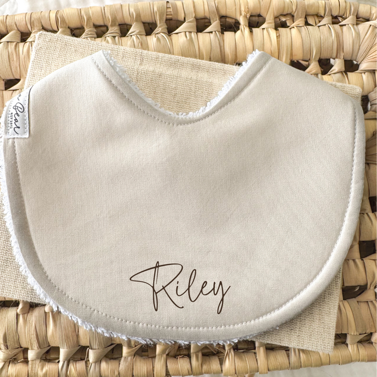 Baby Bib | Solid Stone Fossil