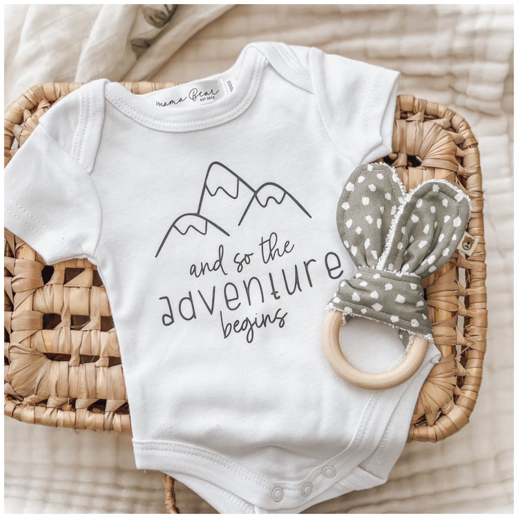 Pregnancy Announcement Onesie - and so the adventure begins