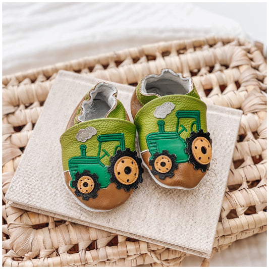 Genuine Leather Moccasins - Tractor