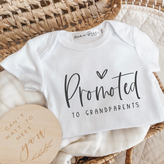 Promoted to Grandparents - Pregnancy Baby Announcement Onesie