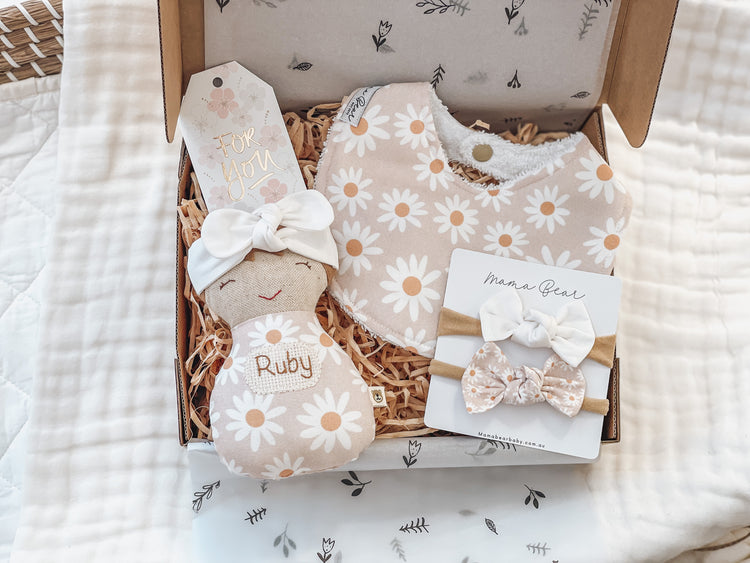 Personalised Baboosh Babe Gift Set - Blush Daisy