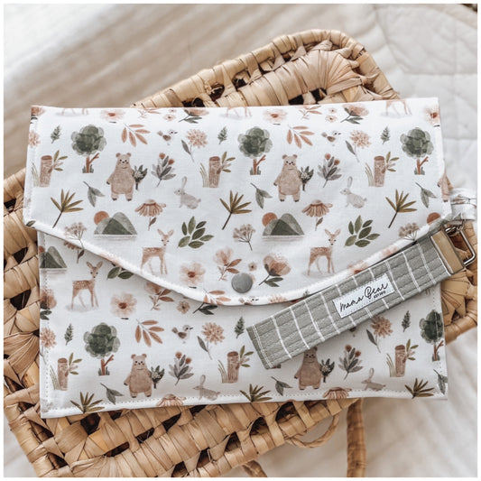 Nappy Wallet (with Zip Pocket) - Woodland Animal