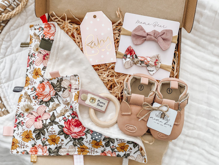 Taggie Blankie & Moccasin Giftset - Floral Bouquet