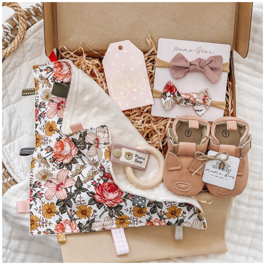 Taggie Blankie & Moccasin Giftset - Floral Bouquet