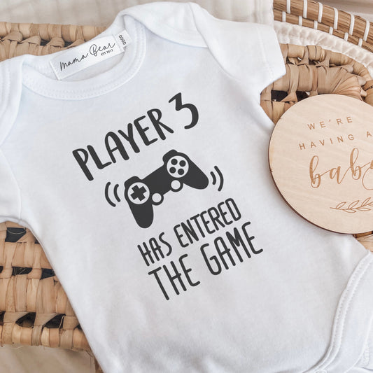 Player 3 has entered the game - Pregnancy Announcement Onesie