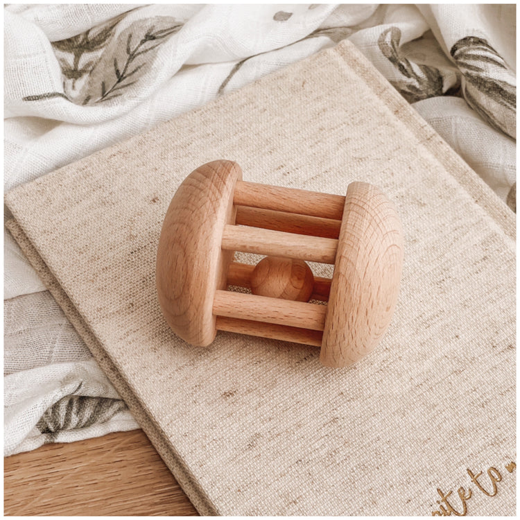 Untreated Wooden Rattle - Cage
