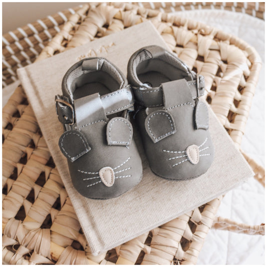 Grey baby moccasins deals