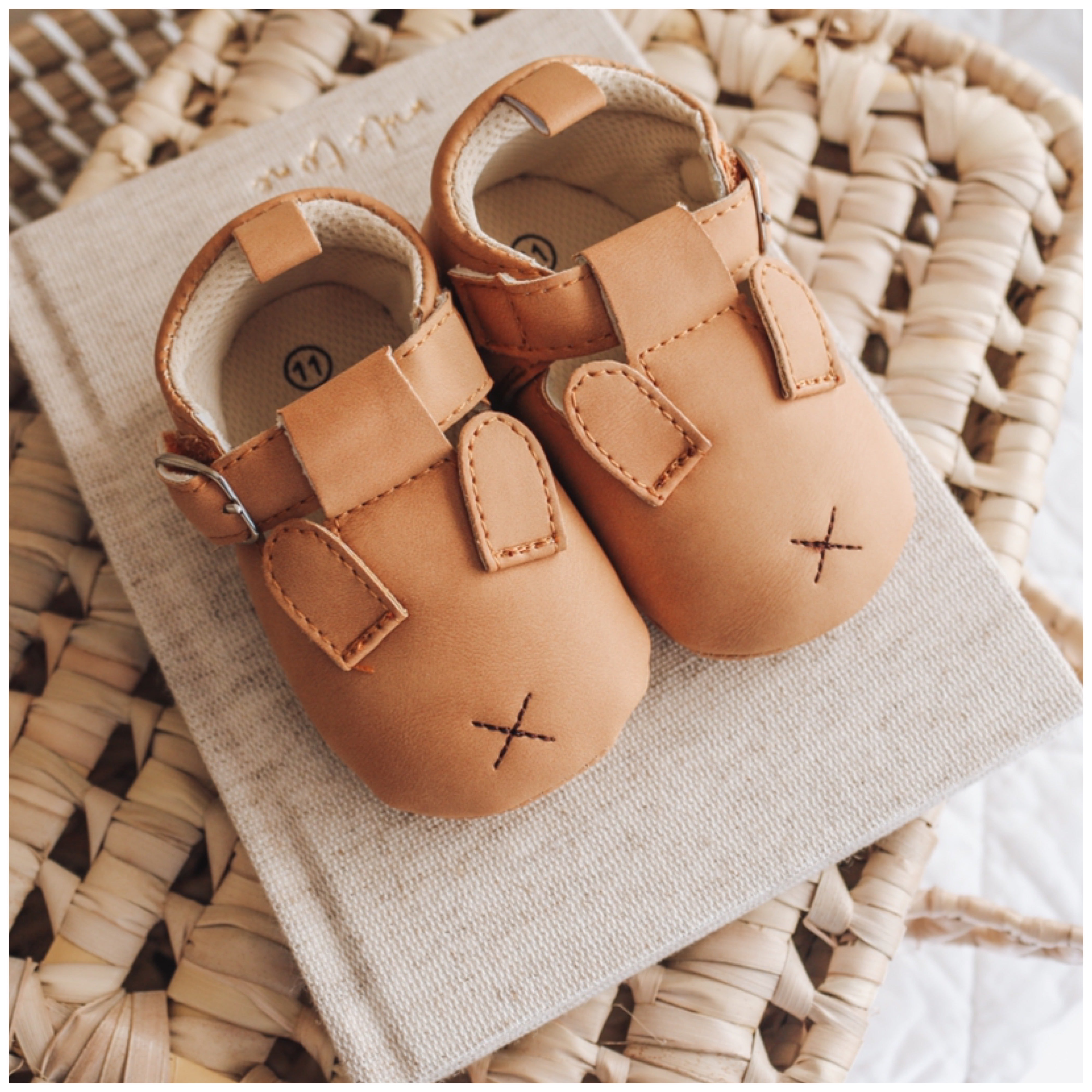 Baby Shoes - Bunny (Light Tan)