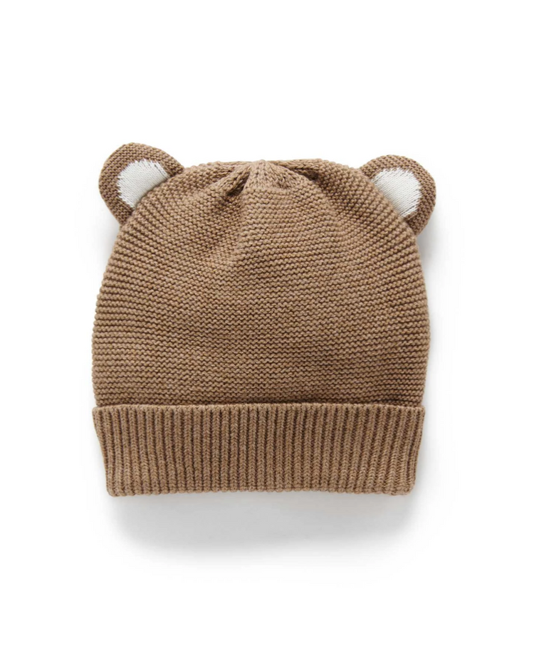 Brown Bear Beanie | Purebaby