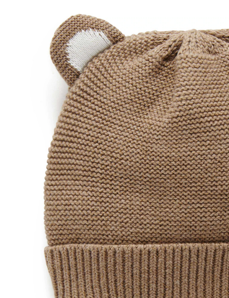 Brown Bear Beanie | Purebaby