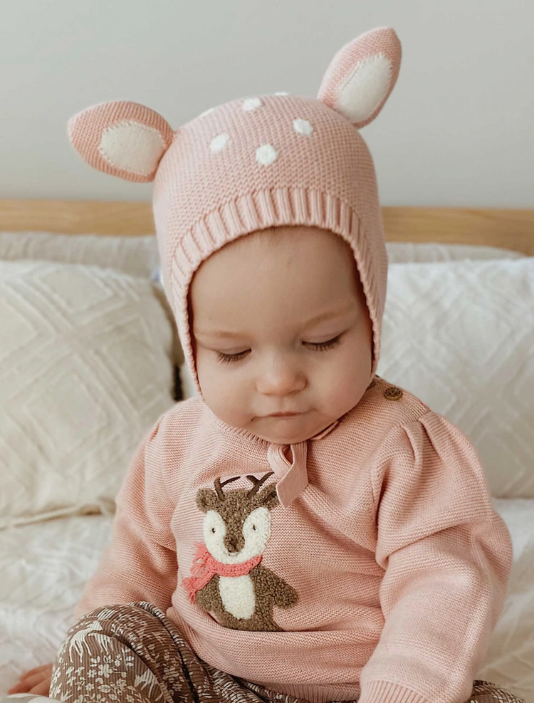 Pink Fawn Beanie | Purebaby