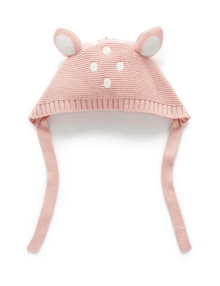 Pink Fawn Beanie | Purebaby