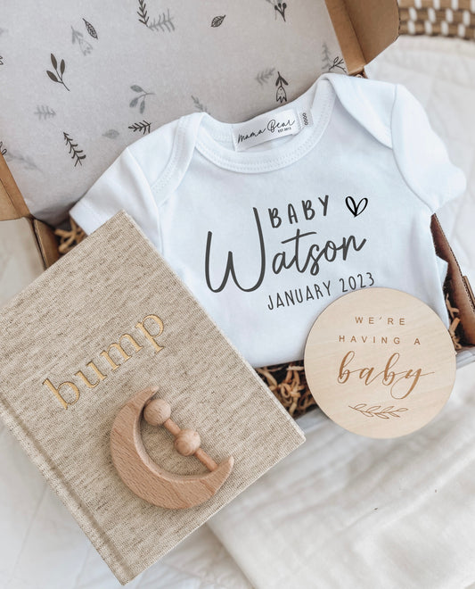 Personalised Pregnancy Annoucement Giftbox