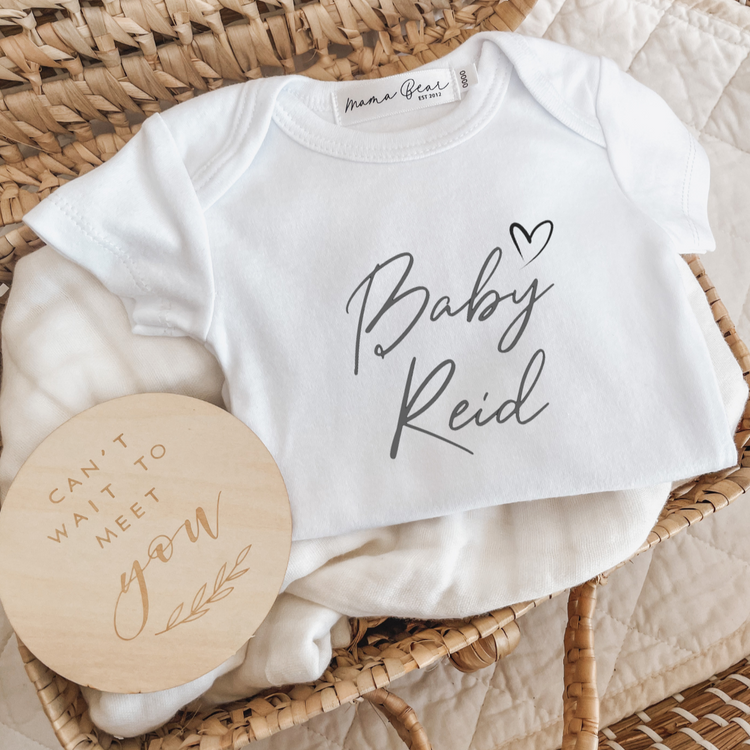 Personalised Baby Announcement Onesie