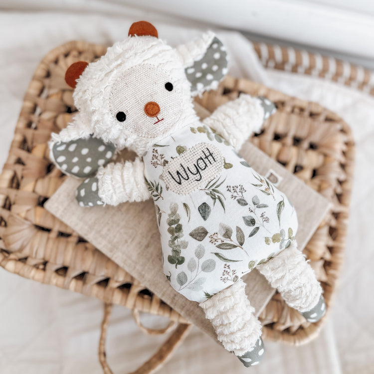 Unique Baby Gift Personalised Lamb | Eucalyptus Gender Neutral