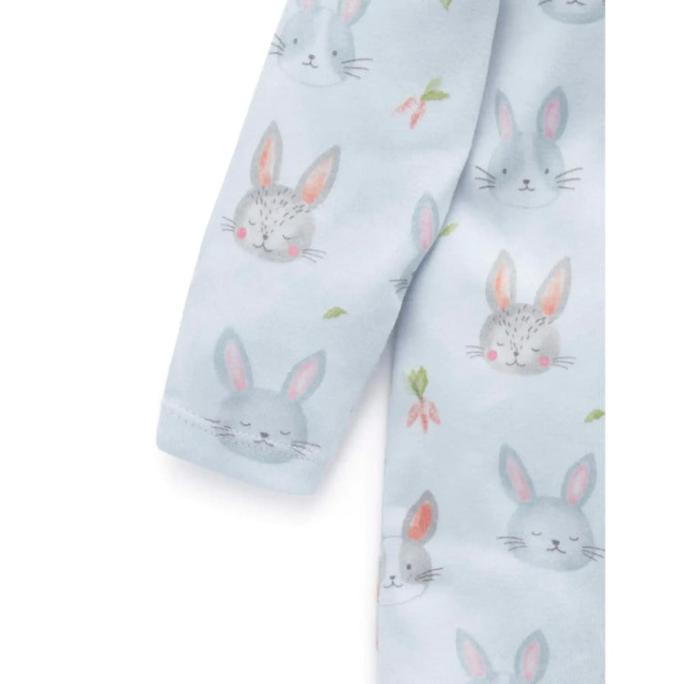Bunny Friends Zip Growsuit | Blue