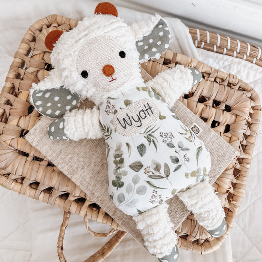 Unique Baby Gift Personalised Lamb | Eucalyptus Gender Neutral