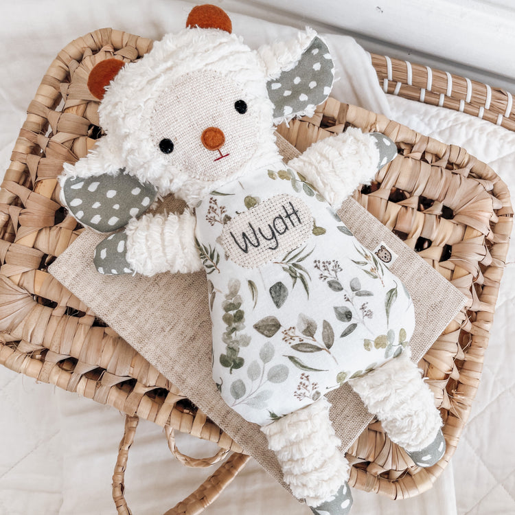 Unique Baby Gift Personalised Lamb | Eucalyptus Gender Neutral