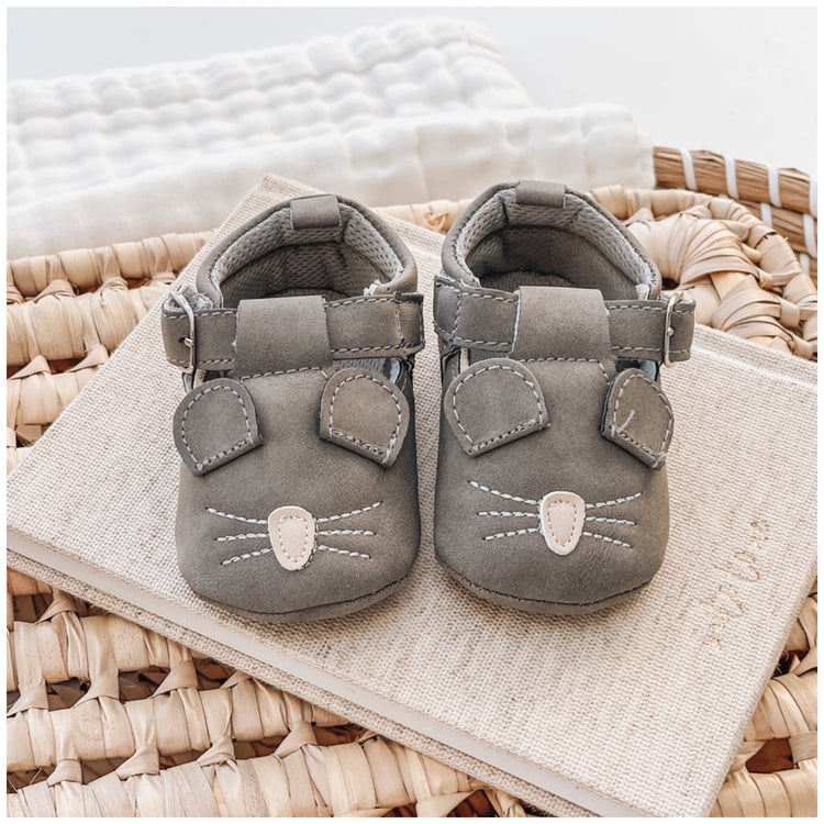 Farmyard Moccasins - Mouse (Charcoal)