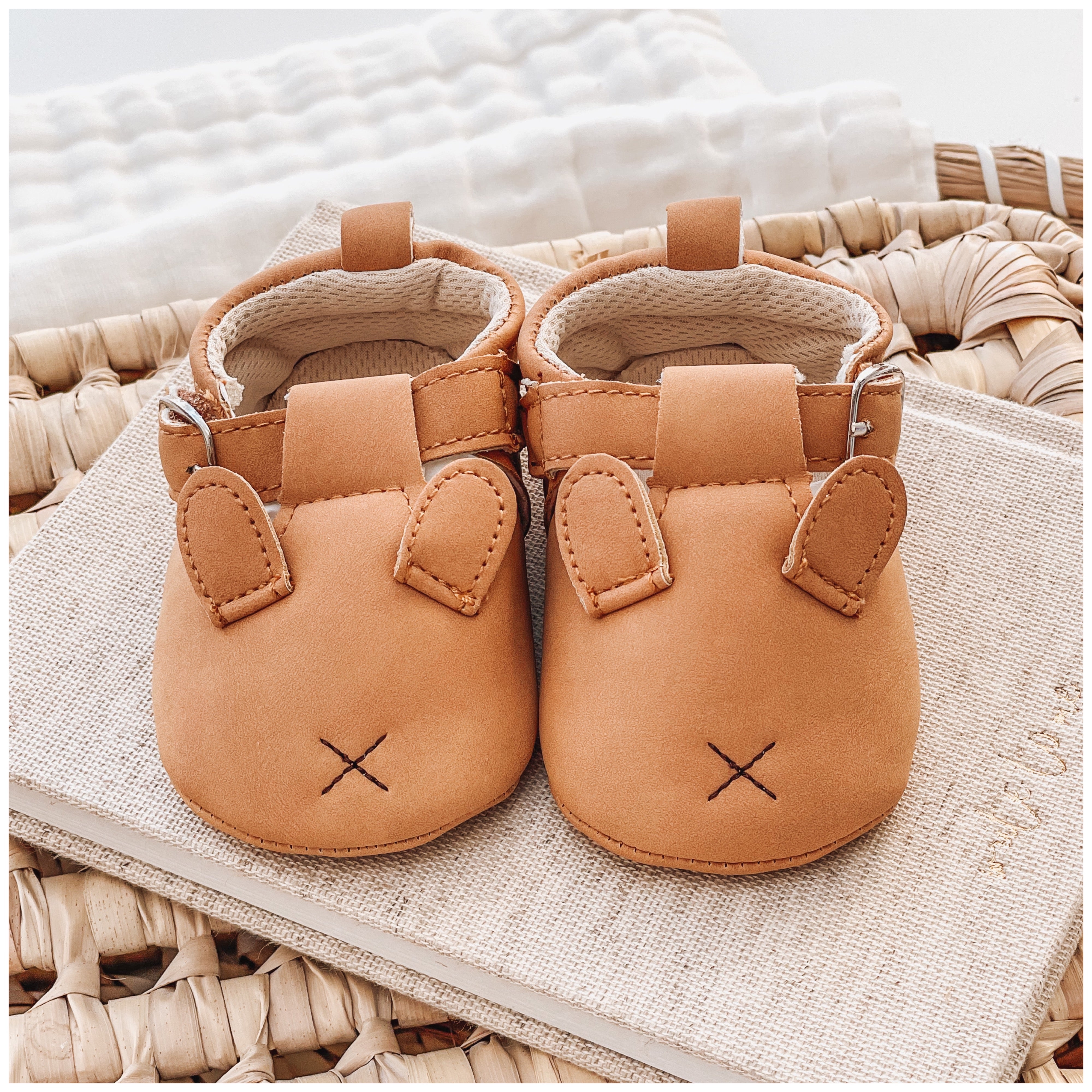 Baby Shoes - Bunny (Light Tan)