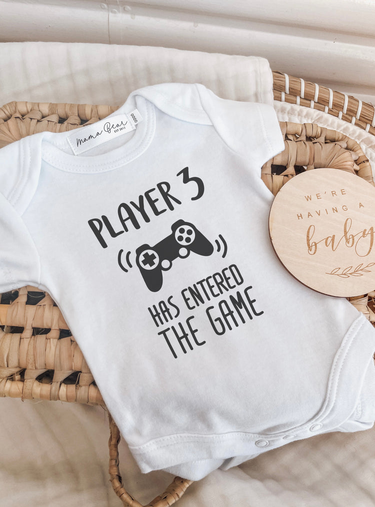 Player 3 has entered the game - Pregnancy Announcement Onesie